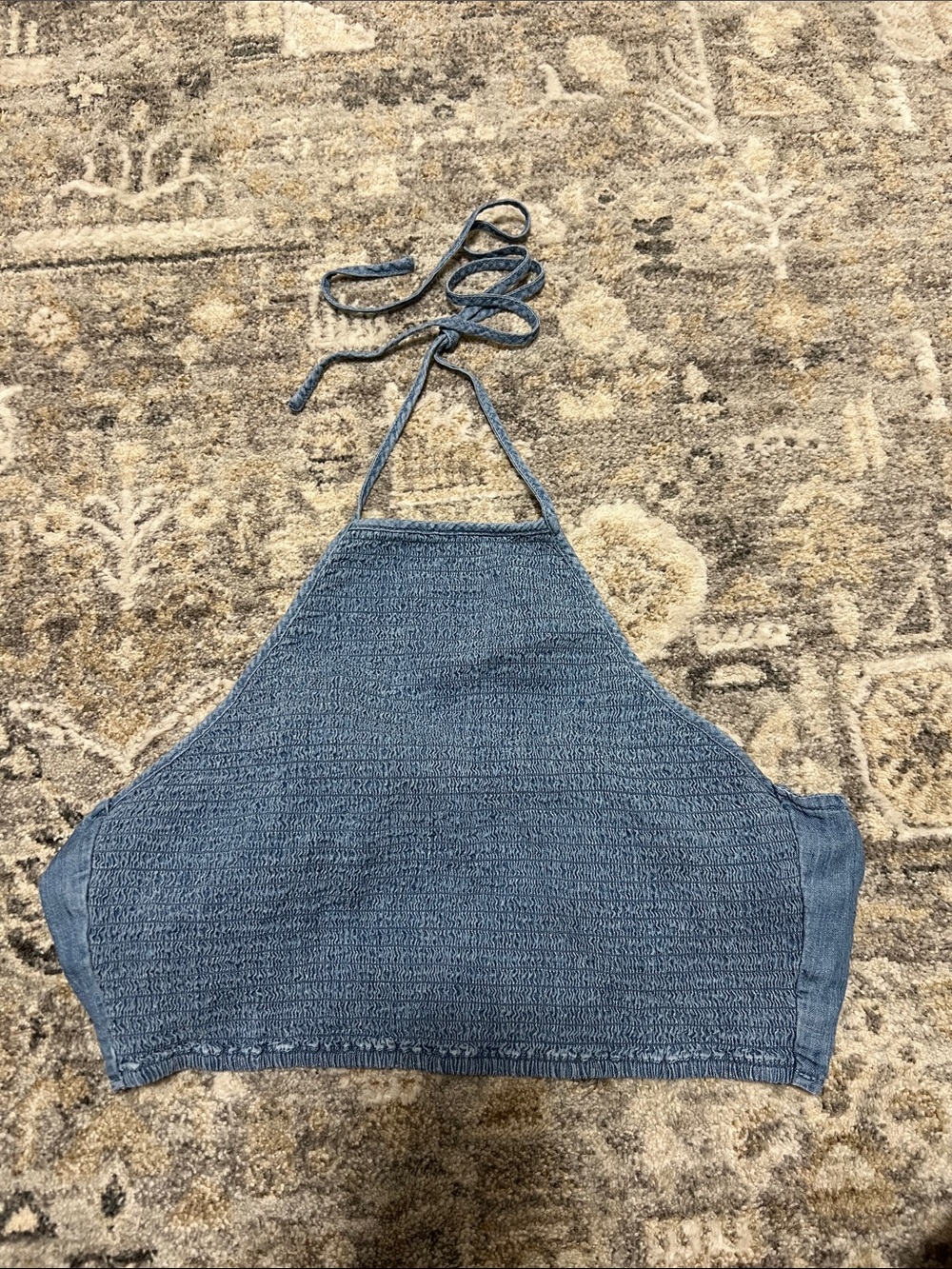 Hollister Blue Halter Crop Top - Picture 1 of 2
